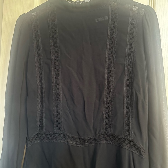 Reformation Womens Mock Neck Mini Dress Long Sleeve (Like New!) size 8 - Picture 3 of 5